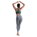ALPHA CAMP Jacquard Wideband Waist Sports Pants Tummy Control Workout Running Yoga Leggings