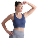 ALPHA CAMP Sports Bras Seamless Yoga Bra Removable Padded High Impact Support Workout Running Gym Fitness Bra