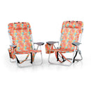 ALPHA CAMP 4-Position Backpack Folding Beach Chair with Cooler Bag