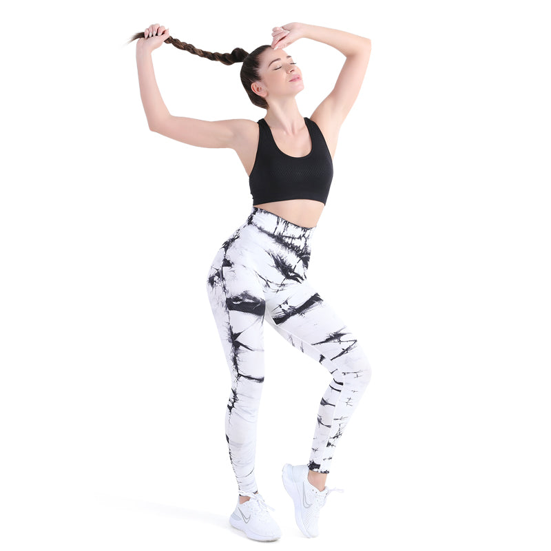 ALPHA CAMP Tie Dye Seamless Butt Lifting Sports Leggings High-waisted  Stretchy Gym Yoga Pants