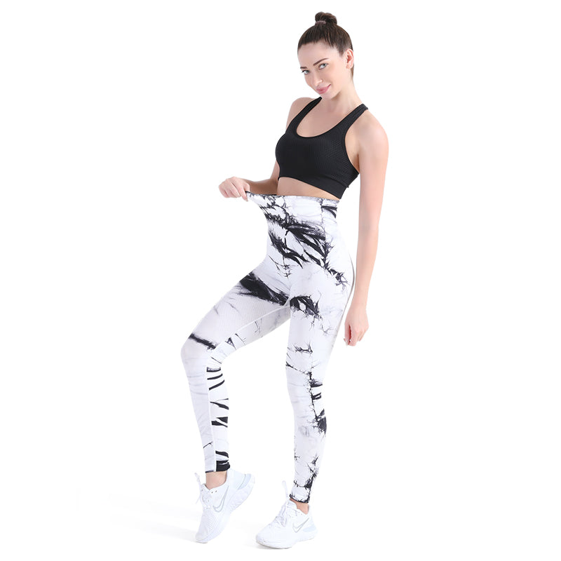 ALPHA CAMP Tie Dye Seamless Butt Lifting Sports Leggings High-waisted  Stretchy Gym Yoga Pants