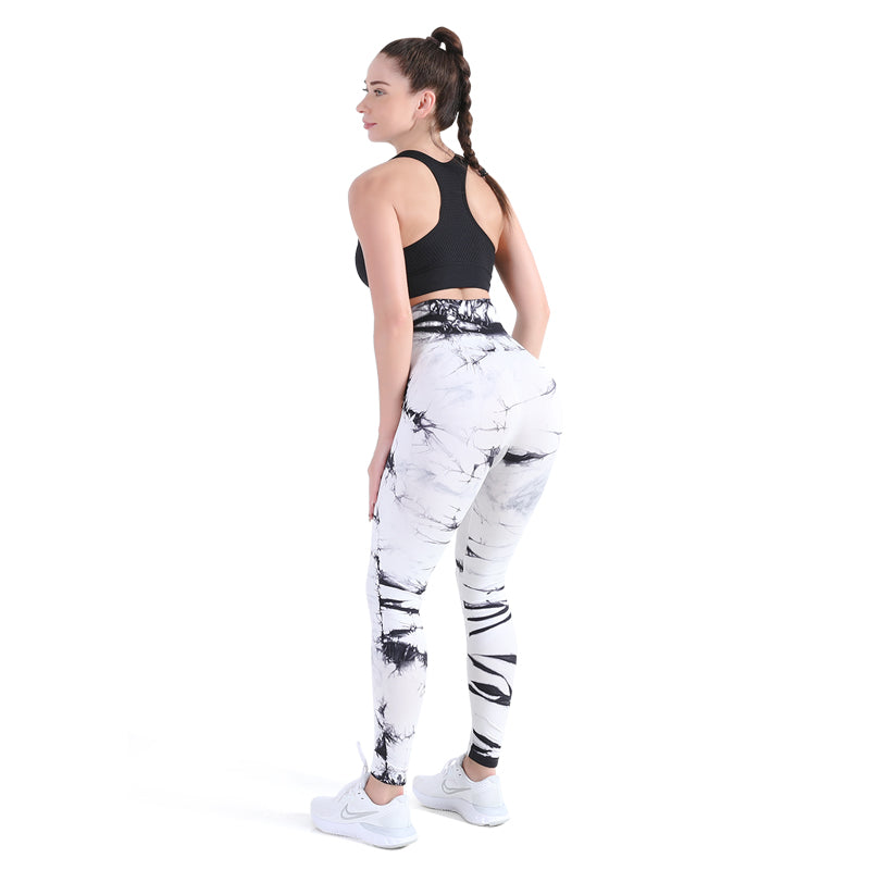 ALPHA CAMP Tie Dye Seamless Butt Lifting Sports Leggings High-waisted  Stretchy Gym Yoga Pants