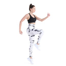 ALPHA CAMP Tie Dye Seamless Butt Lifting Sports Leggings High-waisted  Stretchy Gym Yoga Pants