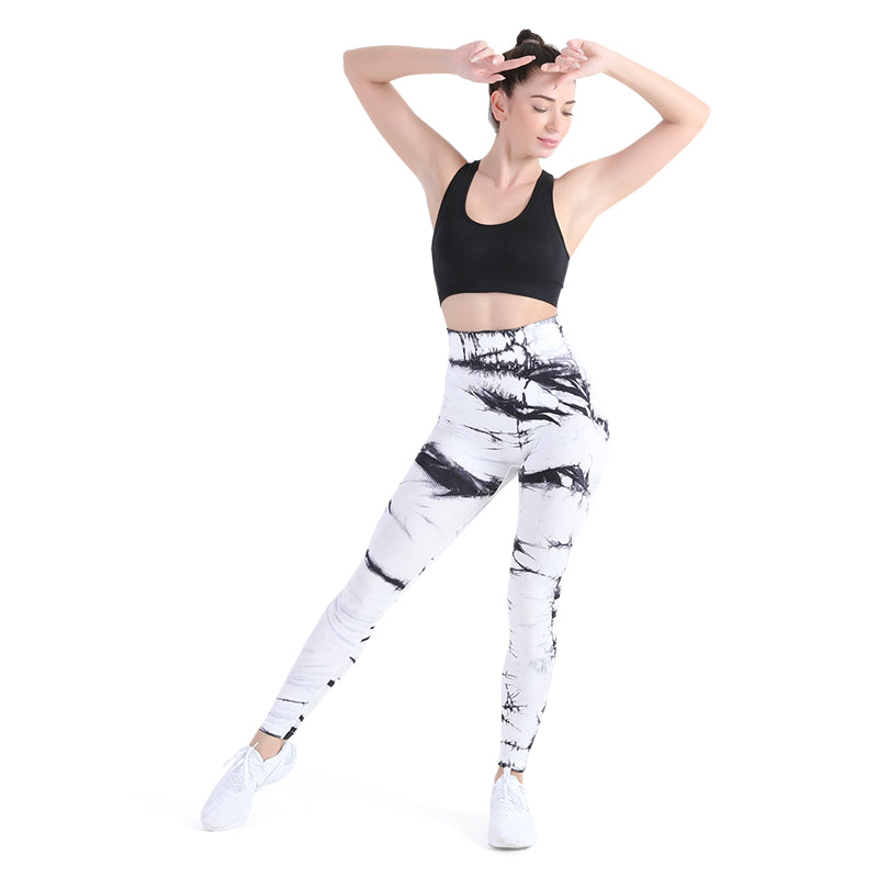 ALPHA CAMP Tie Dye Seamless Butt Lifting Sports Leggings High-waisted  Stretchy Gym Yoga Pants