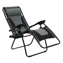 Alpha Camp Padded Zero Gravity Lounge Chair with Cup Holder