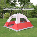 ALPHA CAMP Red 3 Person Backpacking Camping Tent