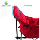Alpha Camp Red Folding Oversized Padded Moon Chair