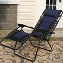 Alpha Camp Padded Zero Gravity Lounge Chair with Cup Holder