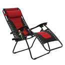 Alpha Camp Padded Zero Gravity Lounge Chair with Cup Holder