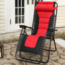 Alpha Camp Padded Zero Gravity Lounge Chair with Cup Holder
