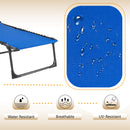 Alpha Camp Folding Chaise Lounge Chair W/Pillow Garden Sun Lounger with 5 Position Adjustable Backrest for Patio, Camping, and Poolside