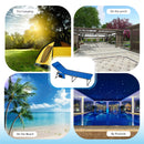 Alpha Camp Folding Chaise Lounge Chair W/Pillow Garden Sun Lounger with 5 Position Adjustable Backrest for Patio, Camping, and Poolside