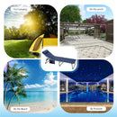 Alpha Camp Folding Chaise Lounge Chair W/Pillow Garden Sun Lounger with 5 Position Adjustable Backrest for Patio, Camping, and Poolside