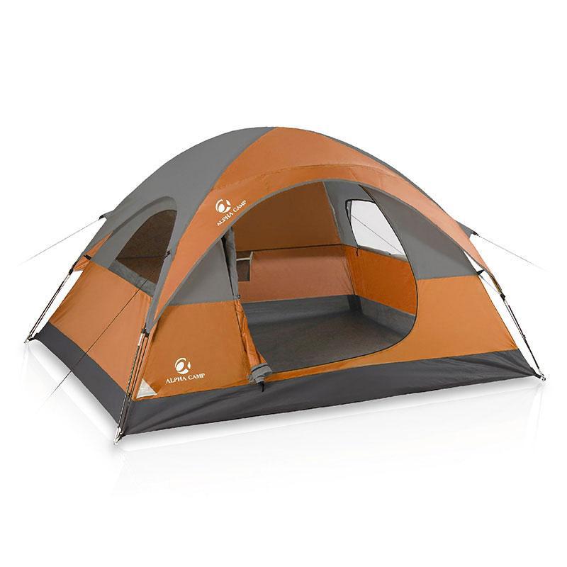 camp a tent ALPHA CAMP 3 Person Backpacking Camping Tent