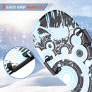 Alpha Camp Foam 36" - 47 " Premium Snow Sled Slider with Tow Rope and Handles, 2 Packs