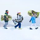 Alpha Camp Foam 36" - 47 " Premium Snow Sled Slider with Tow Rope and Handles, 2 Packs